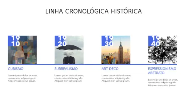 Linha cronológica histórica modern-simple