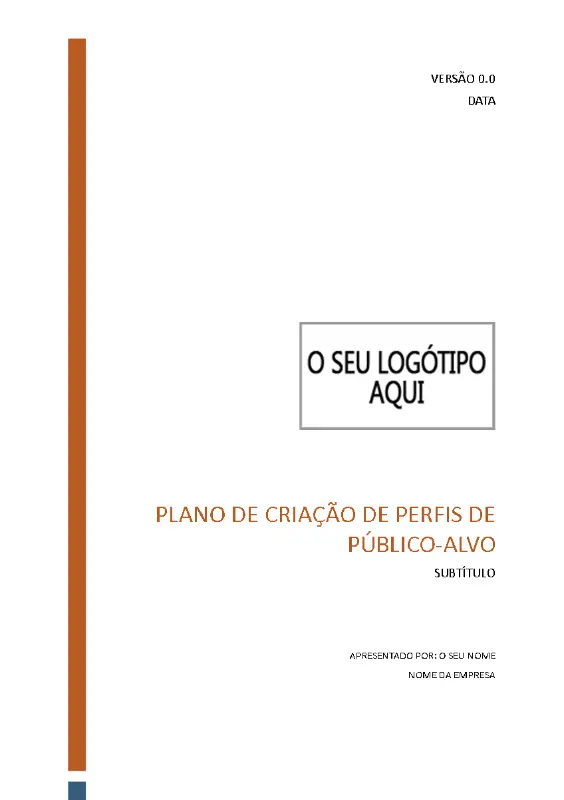 Plano de criação de perfis de público-alvo blue modern simple