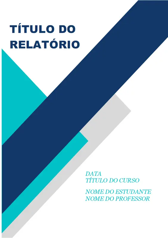 Relatório apelativo para trabalhos académicos modern simple