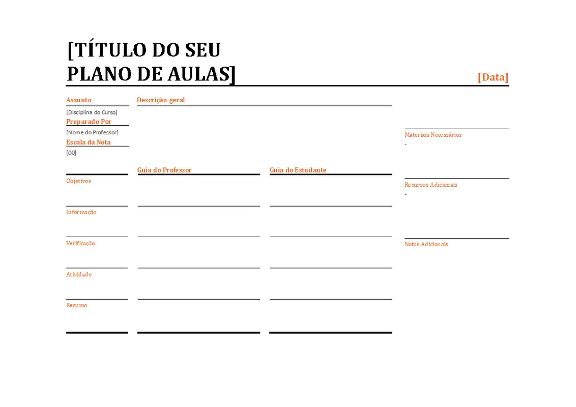 Planeador escolar diário modern simple