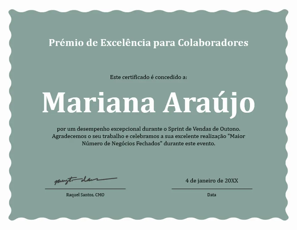 Prémio de excelência dos funcionários Wave border  modern-simple