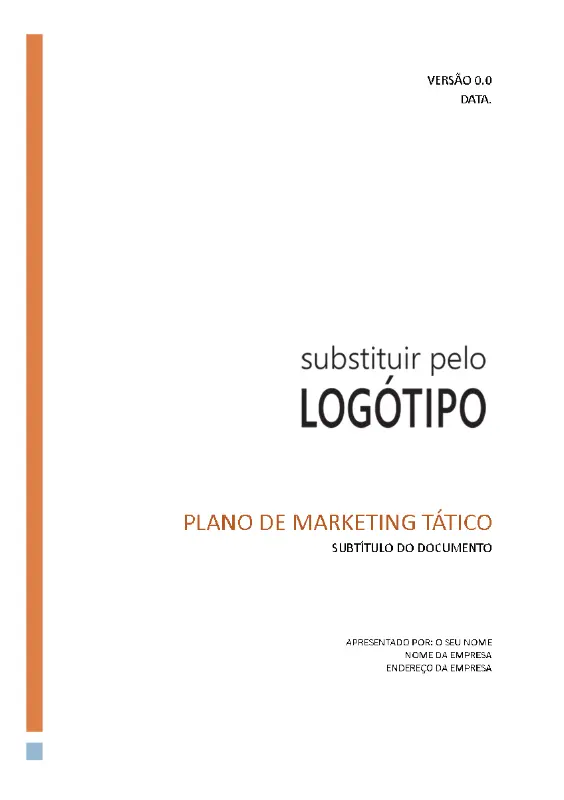 Plano estratégico de marketing empresarial modern simple