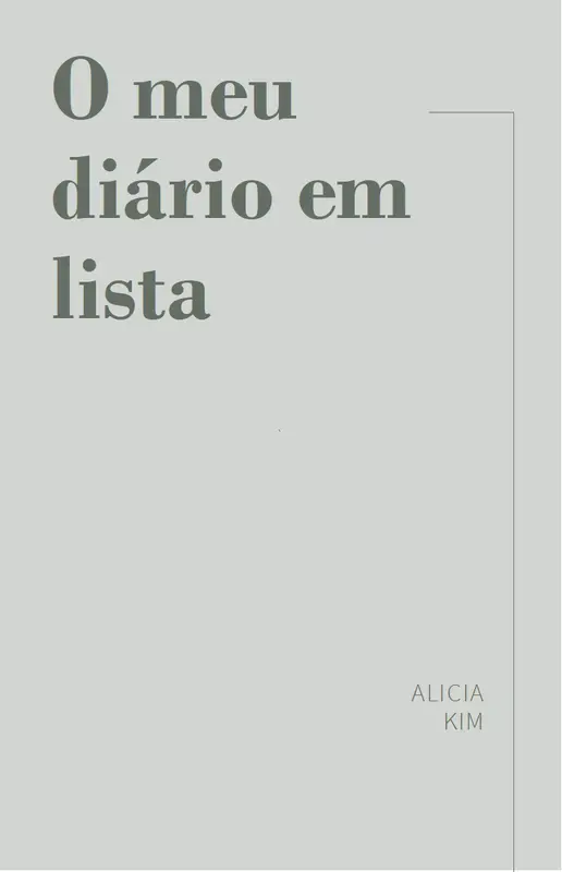 Agenda em forma de lista modern simple