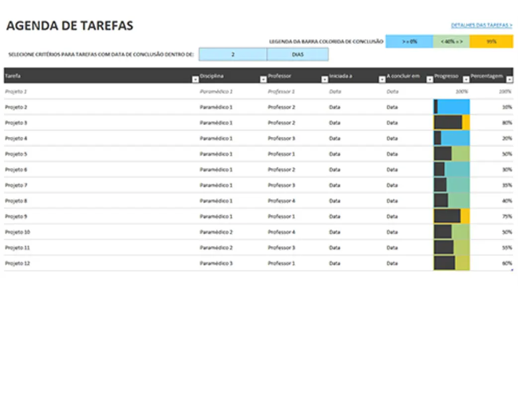 Agenda de tarefas gray modern-simple