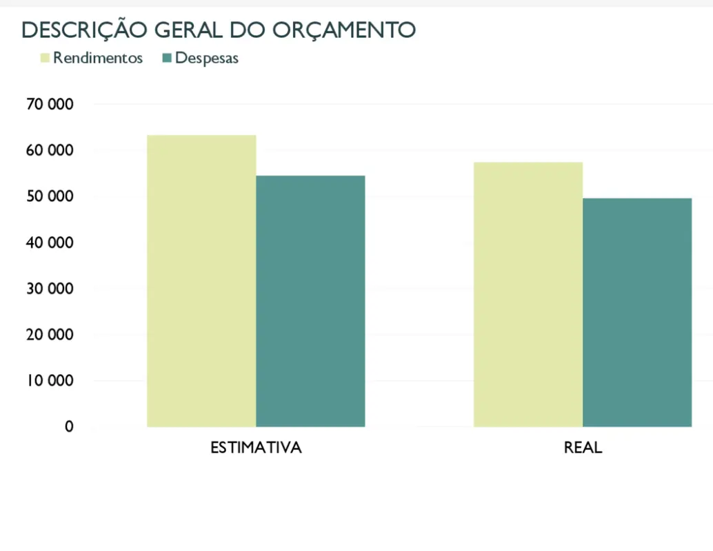 Orçamento mensal da empresa green modern-simple