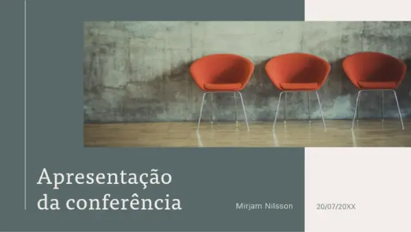 Apresentação moderna de conferência gray modern-simple