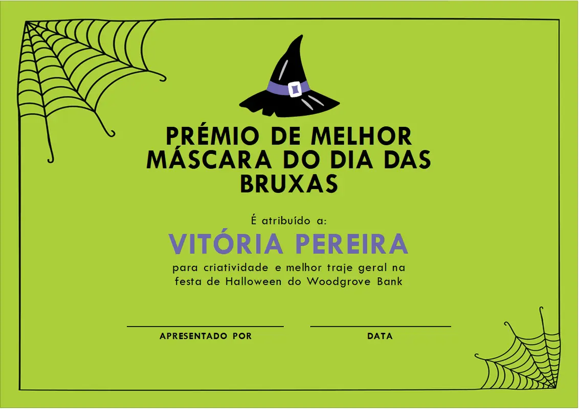 Prémio de melhor disfarce de Dia das Bruxas whimsical-color-block