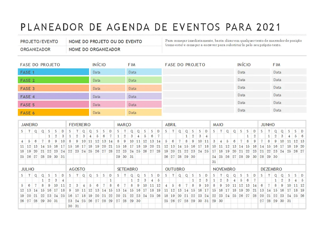 Planeador de eventos modern-simple