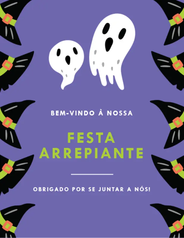 Materiais imprimíveis para a festa de Halloween purple whimsica color block