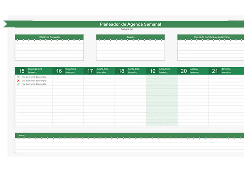 Planeador de agenda semanal modern-simple