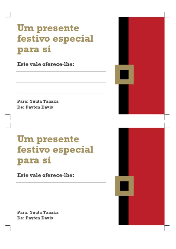 Vales de oferta de Natal red modern-simple