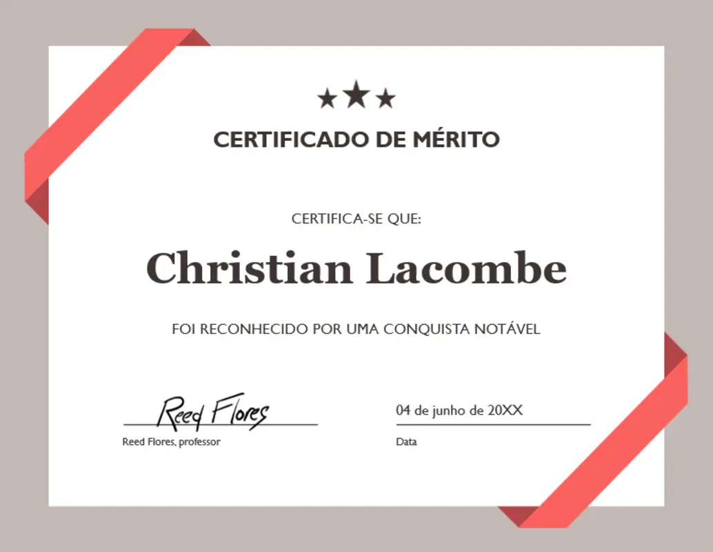 Certificado de Mérito blue modern simple