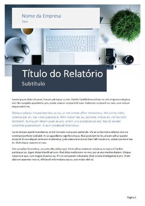 Relatório (tema Origem) gray modern simple