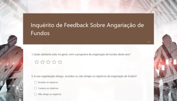 Inquérito de feedback sobre angariação de fundos brown