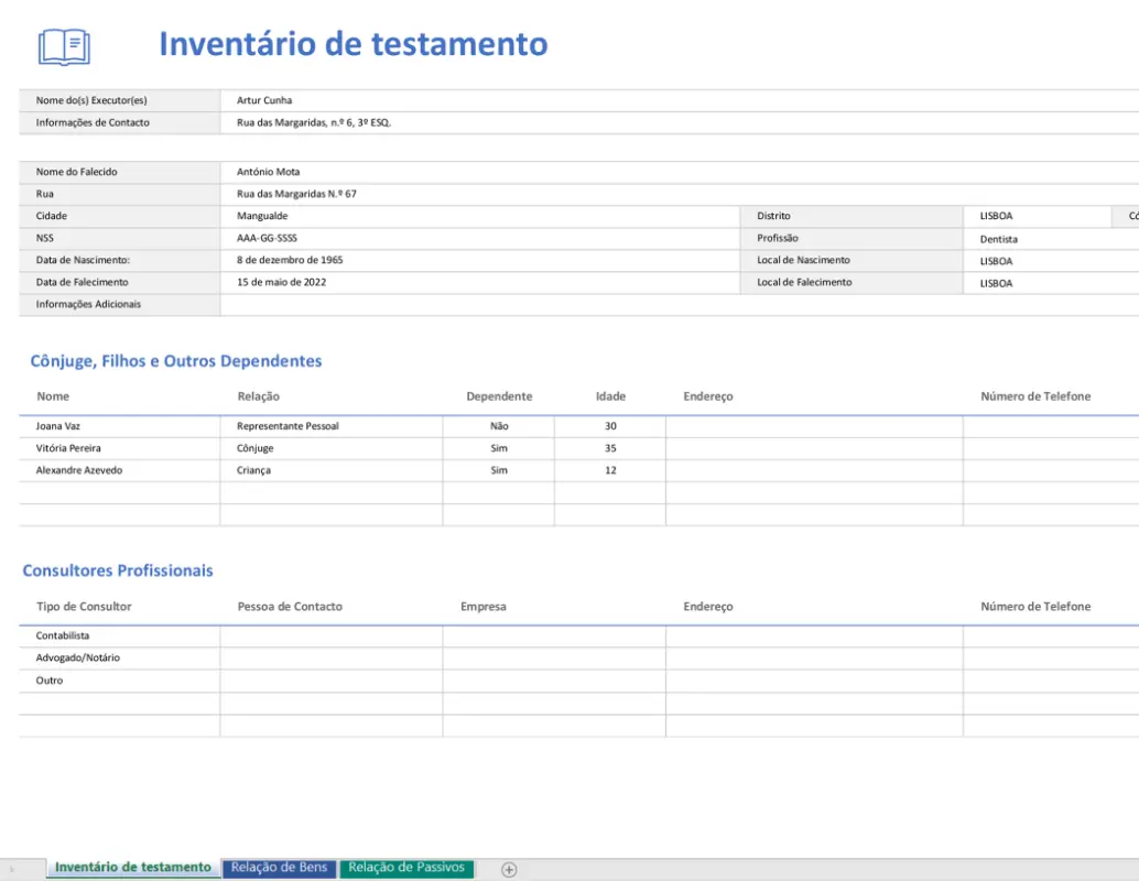 Homologação de inventário modern simple