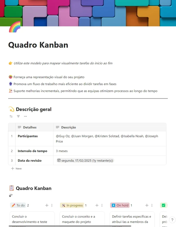 Quadro Kanban