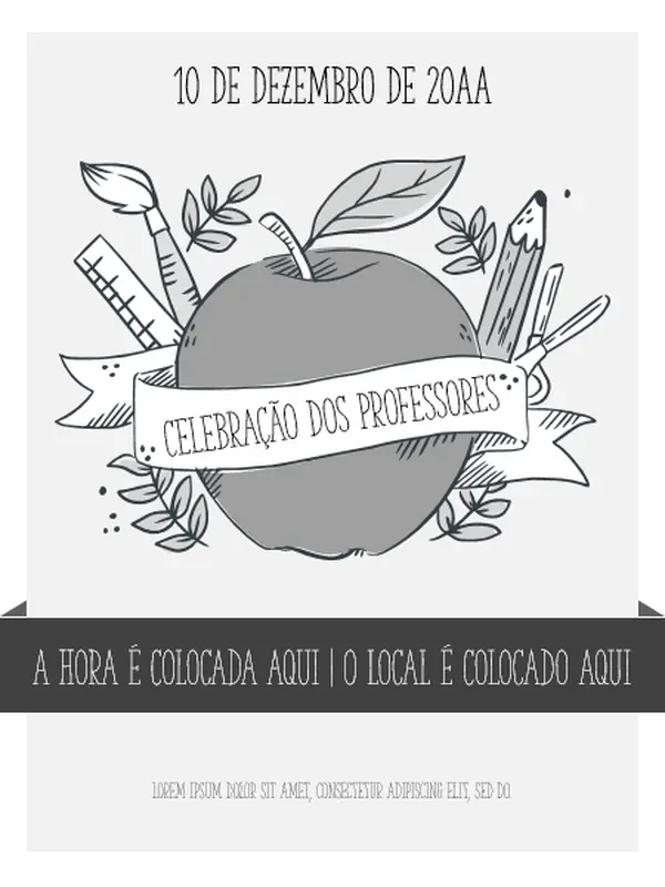 Cartazes para evento a preto e branco modern-simple