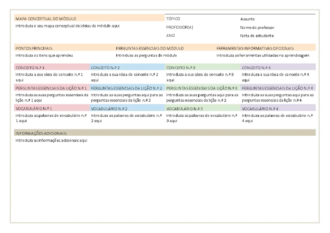 Plano de aulas brown modern simple