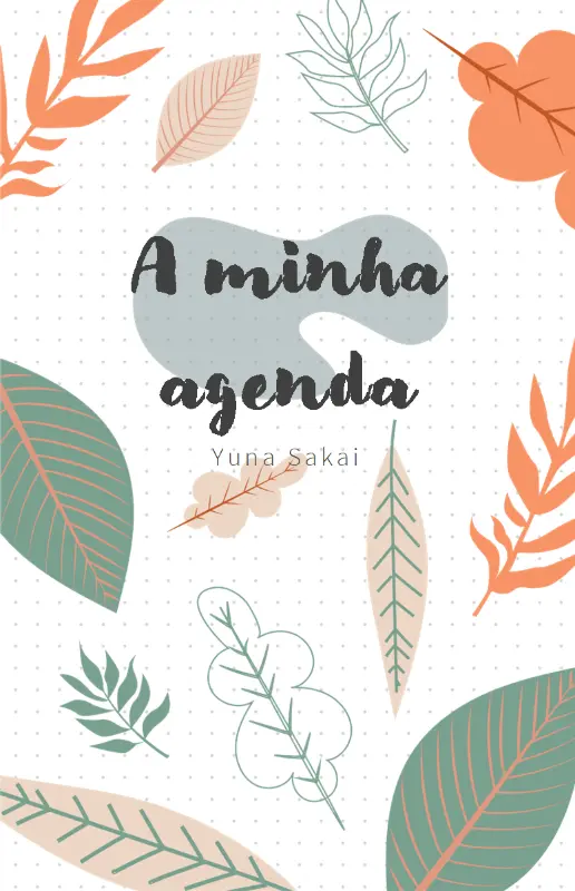 Diário com marcas de lista orange organic boho