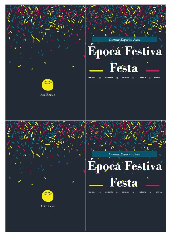 Convite para evento de época festiva modern-bold