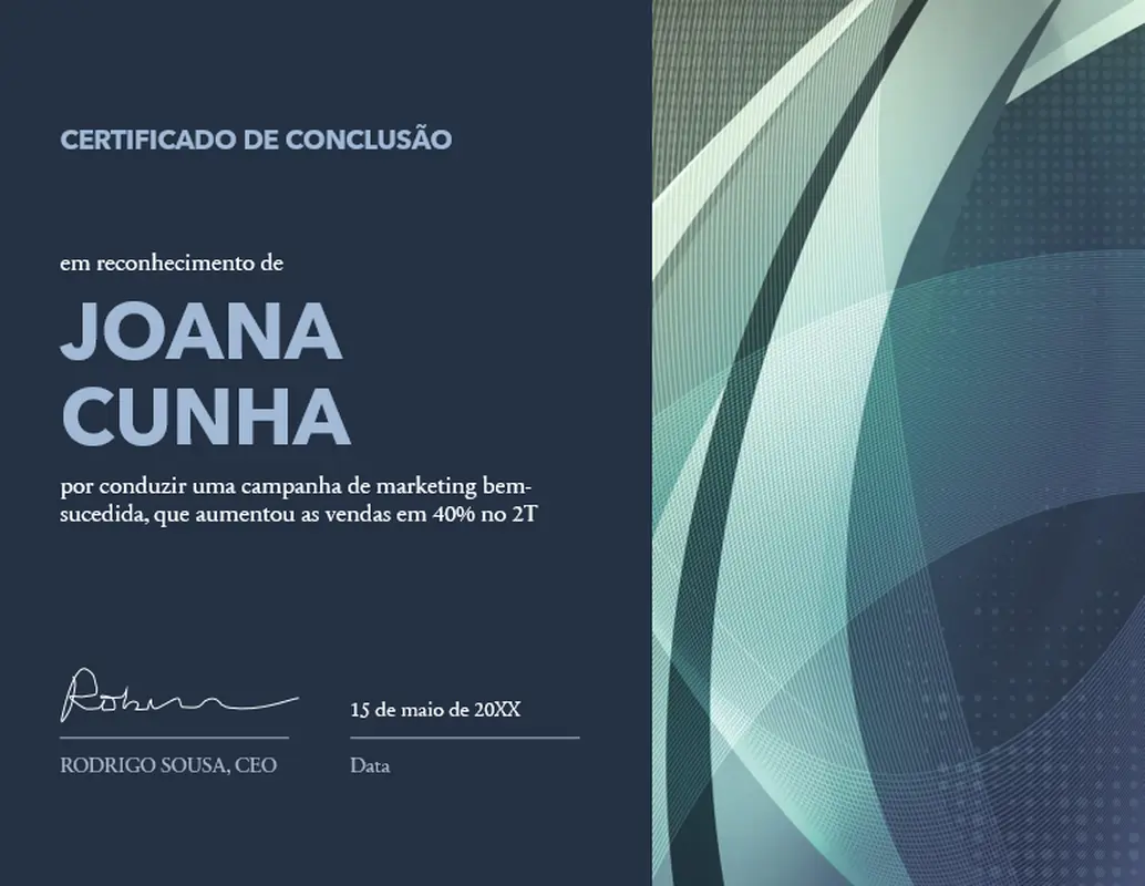 Certificado de conclusão modern-geometric