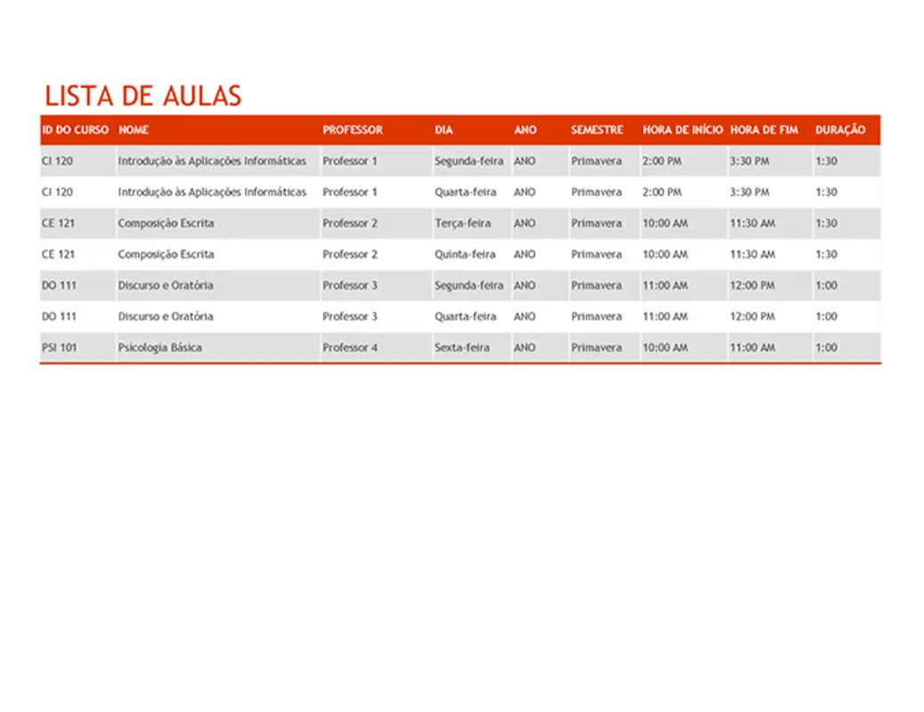 Resumo do semestre orange modern-simple