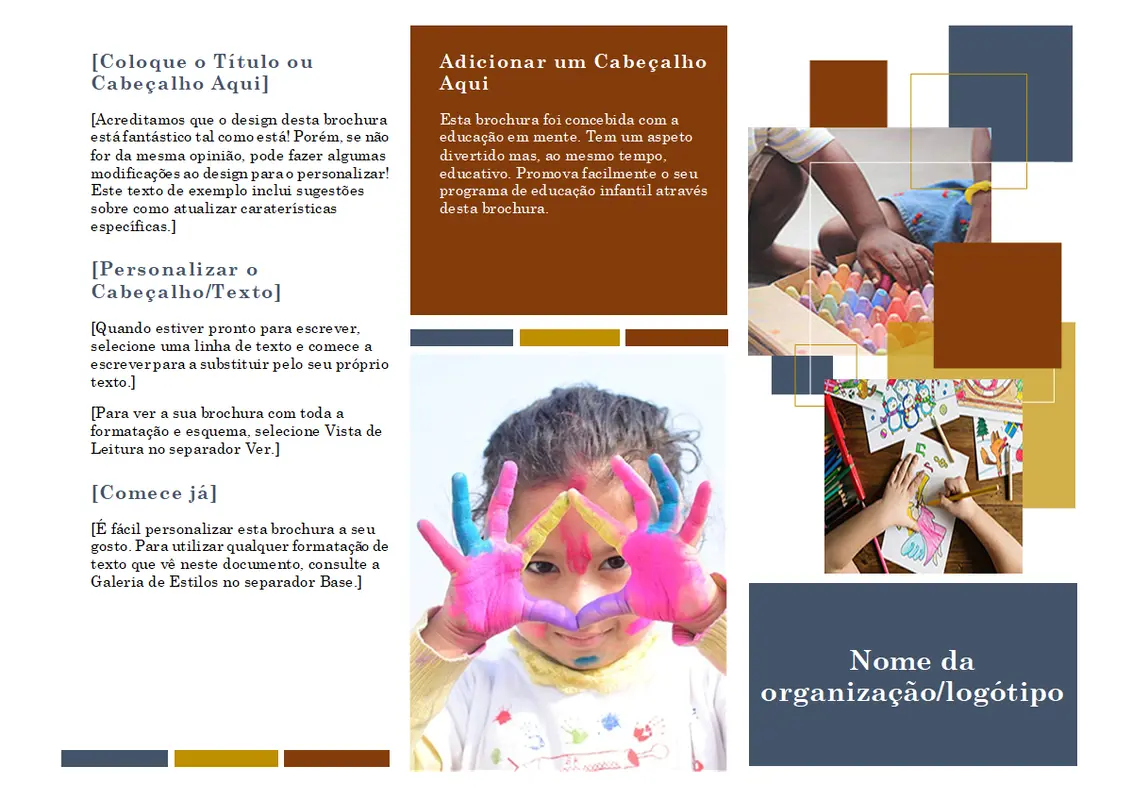 Brochura educativa modern-geometric