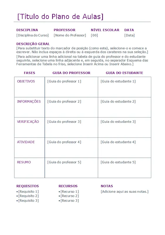 Planeador de aulas diário (cor) modern simple