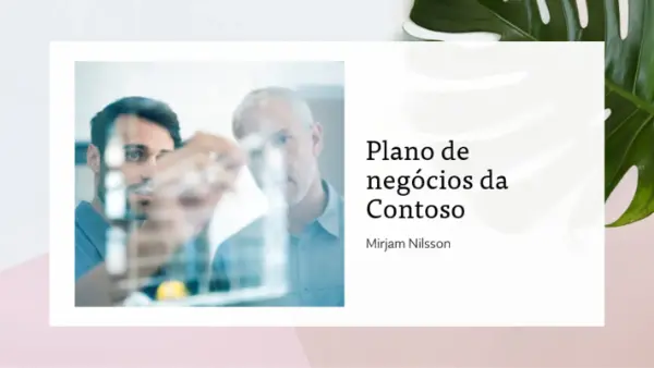 Apresentação de plano de negócios pink organic-simple