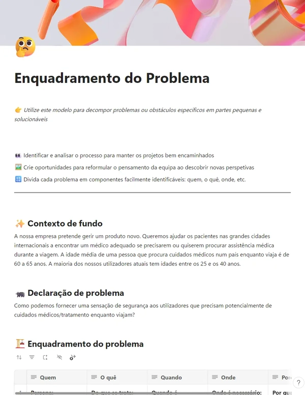 Enquadramento do problema