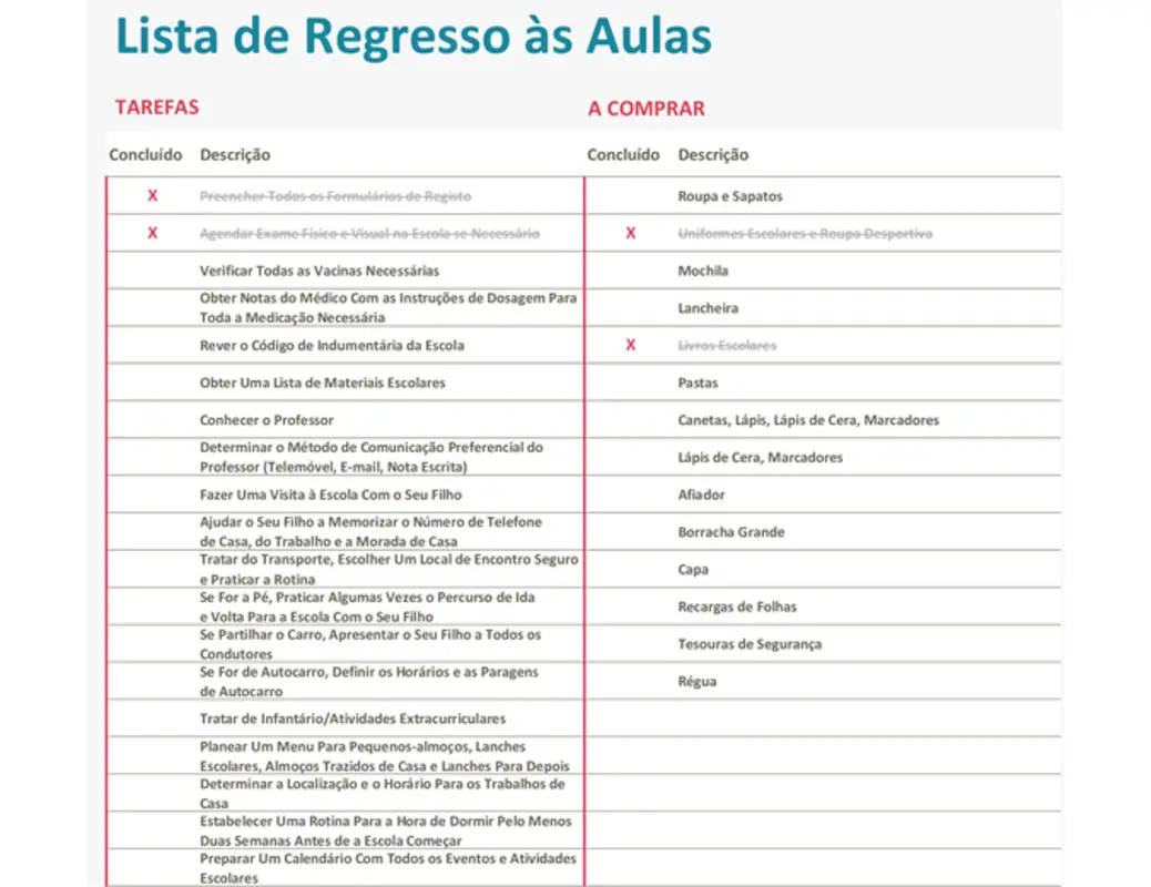 Lista de verificação de regresso às aulas blue modern simple