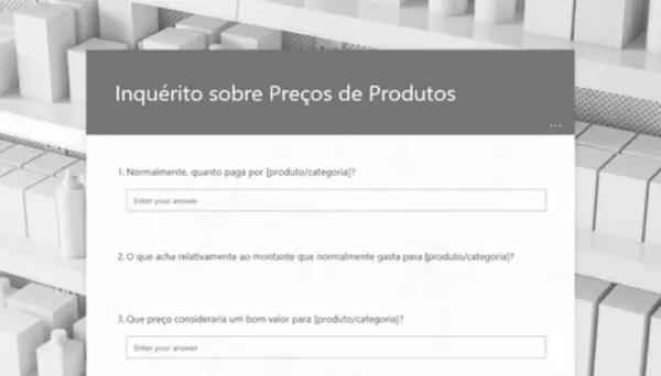 Inquérito sobre preços de produtos gray