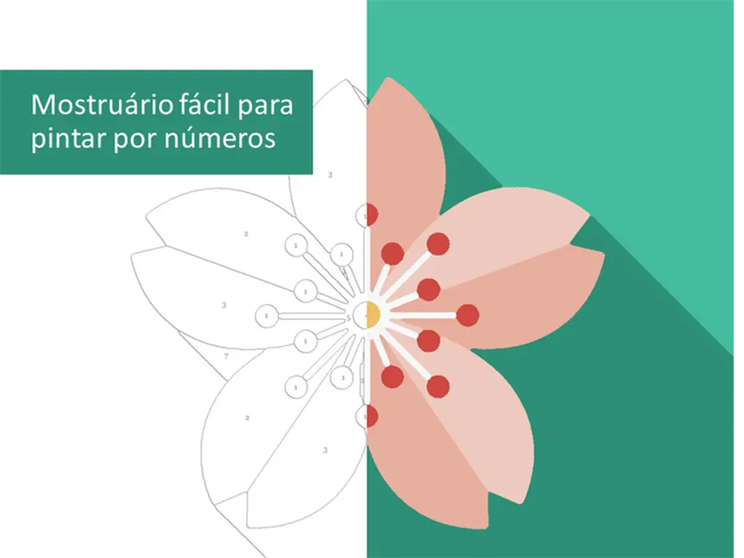 Mostruário fácil para pintar por números