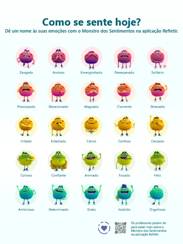 Descobrir emoções com o Monstro dos Sentimentos whimsical-color-block