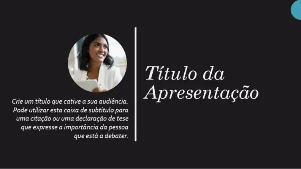 Apresentação de biografia black modern geometric