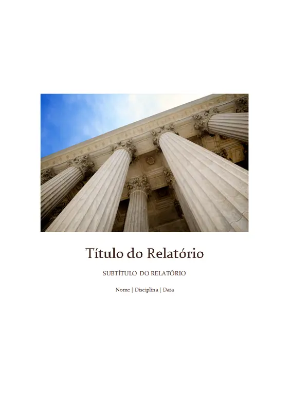 Relatório de estudante com capa modern simple