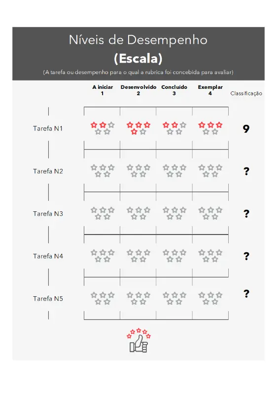 Lista de critérios de avaliação gray modern simple