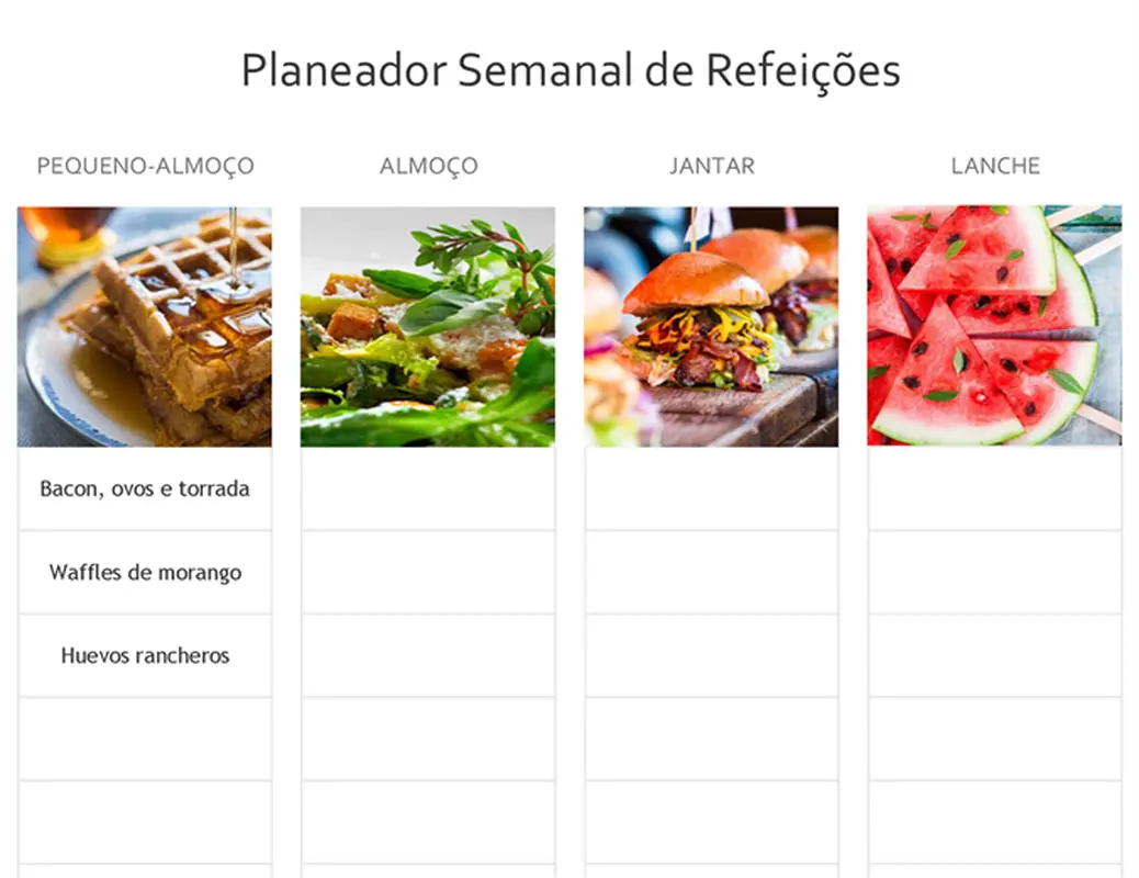 Planeador de refeições simples modern-simple