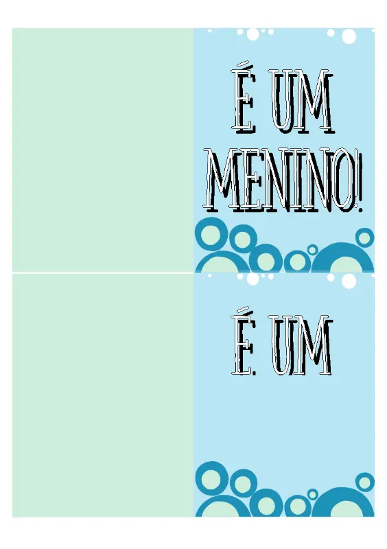 Convite para festa do bebé – menino blue whimsical-color-block