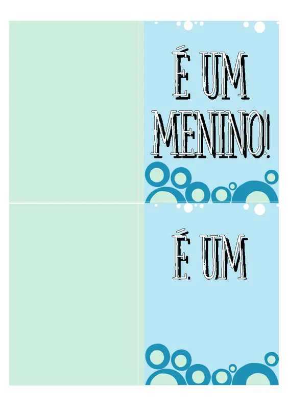 Convite para festa do bebé – menino whimsical-color-block