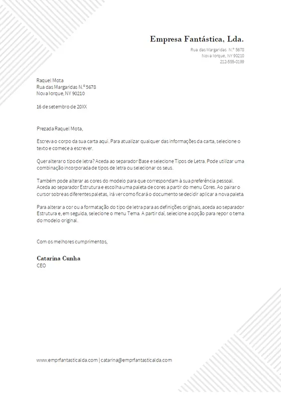 Papel timbrado com riscas modern-geometric