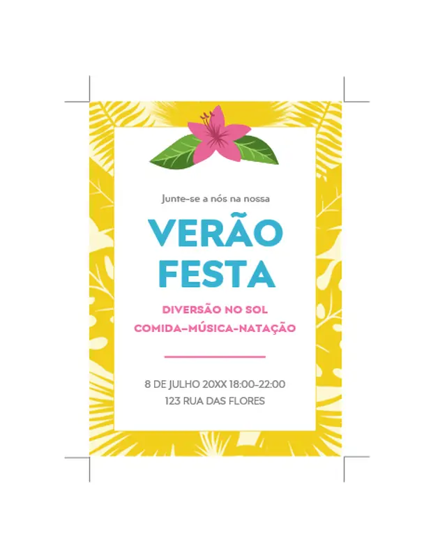 Convites de verão vintage retro