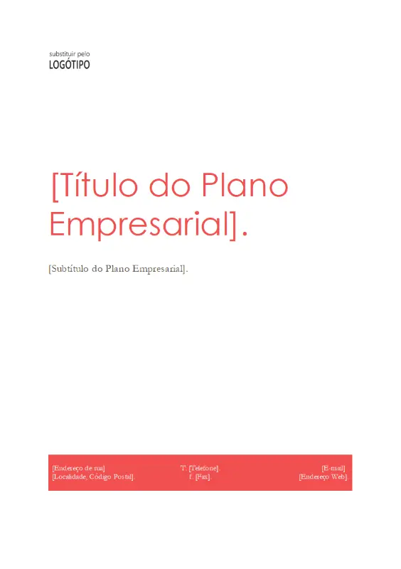 Plano para empresas (design vermelho) red modern-simple