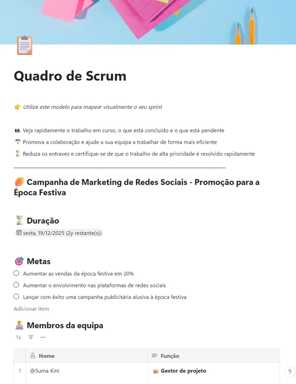 Quadro de Scrum