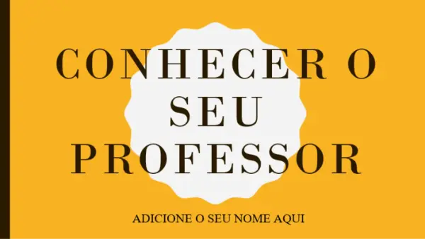 Conhecer o seu professor yellow modern color block