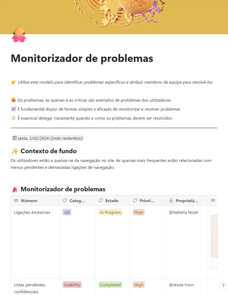 Monitorizador de Problemas