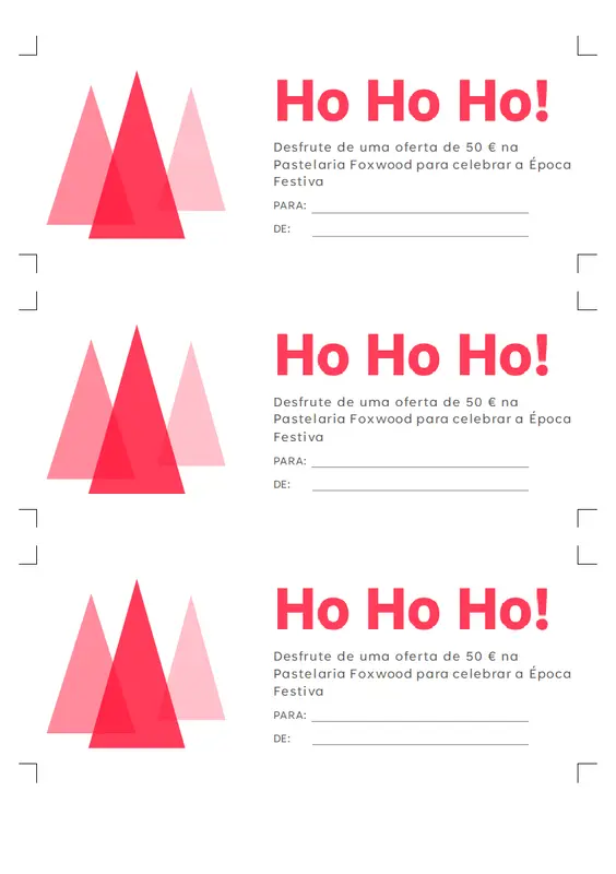Ho Ho Ho! cupões de oferta de época festiva  modern-simple