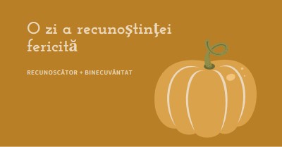 Recunoscător și binecuvântat brown whimsical-line