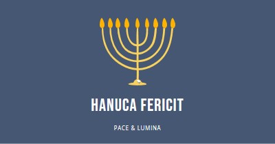 Hanuca Sameach blue modern-simple