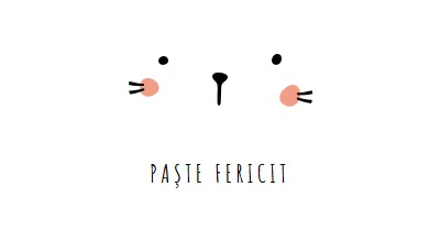 Paște fericit, iepuraș white whimsical-line